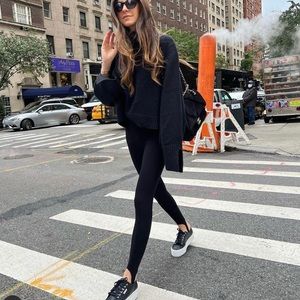 Leset Rio stretch ponte stirrup legging XS Black NWT